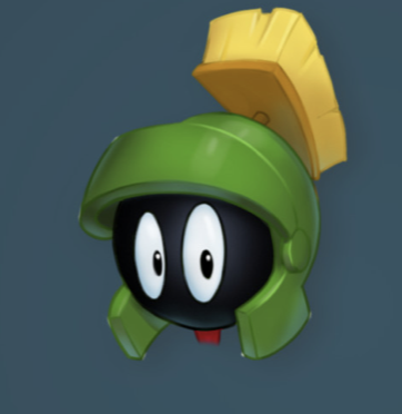 marvin the martian with green helmet